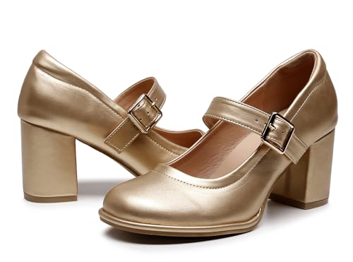 Image of VenusCelia Women's Mary Jane Pump Heeled Shoe