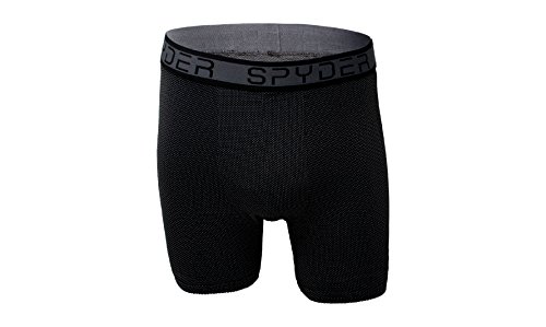 Spyder Performance Mesh Mens Boxer Briefs Sports Underwear 3 Pack For Men (Large, Black/Black/Black)4
