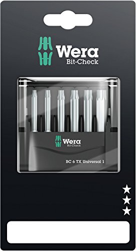 Wera Bit-Check 6 TX Universal 1, 6 pezzi