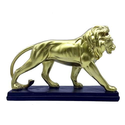 Estatua león Feng Shui de resina 11 pulgadas miniatura 5