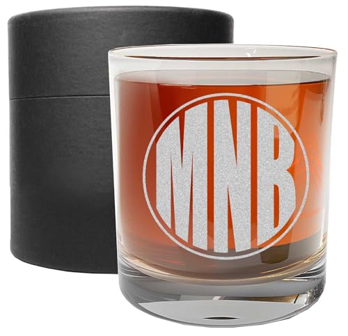 Engraved 11 oz Whiskey Glass with Monogram or Message