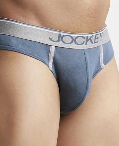 Image of Jockey 8044 Men's Super Combed Cotton Rib Solid Brief with Ultrasoft Waistband