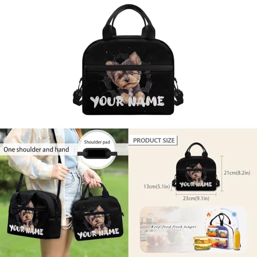 Howilath Yorkie Baby Kids Backpack Set with Lunch Box Anti-Theft Bookbag Pencil Case for School Camping Daily Use School Backpacks for Boys Girls Supplies Name Customized Bookbag4