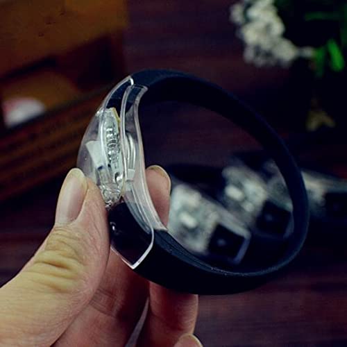 Braccialetto LED Voice nera controllata GUIDATO Braccialetto leggero lampeggiante Lampeggiante Braccialetto Bracciale Barra luminosa Party Home Decoration Decoration Regalo (10 pezzi) Luci di marcia
