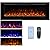 Dreamflame Electric Fireplace 60inches, Wall-Mounted & Recessed Fireplace Inserts, Multicolor Flame w/5 Dimmer, Remote Control Thermostat, Timer, Overheating Protection, Hardwire Connect, 1500W,Black