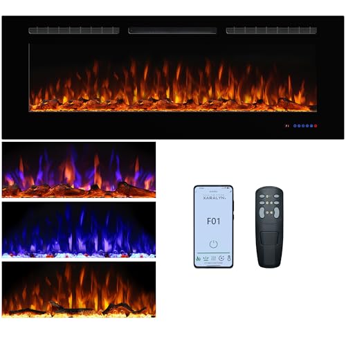 Dreamflame 60in Wall-Mounted Electric Fireplace with Remote