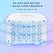 Aedavey Cordless Nail Lamp, 120W Rechargeable UV Nail Lamp for Gel Nails, LED Nail Lamp with 4 Timer Modes, Gel Nail Light Decorate with Sparkling Nail Rhinestones Diamond