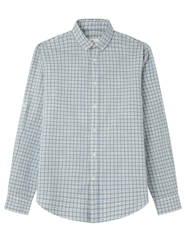 Chemise à carreaux légère en coton slub Springfield pour look de bureau casual