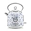 Bestron Bouilloire électrique rétro, 0,8 L, Env. 1800 W, Céramique