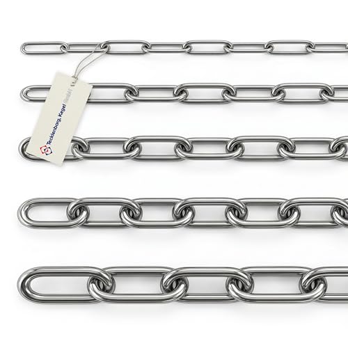 Edelstahl V4A Kette 5 0 Meter 3 mm Materialstärke langgliedrig
