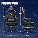 GTPLAYER Gaming Chair with Footrest, Recliner Chair with Headrest & Lumbar Support, Linkage Armrest,Ergonomic Gaming Chair 350lbs, High Back Office Home, Black