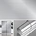 Silver Stainless Steel Locker Wallpaper Self-Adhesive Peel and Stick Refrigerator Wrap 17.71 in X 78.7 in Removable Speaker Dryer Cabinet Oven Appliances Bathroom Kitchen Vinyl Film
