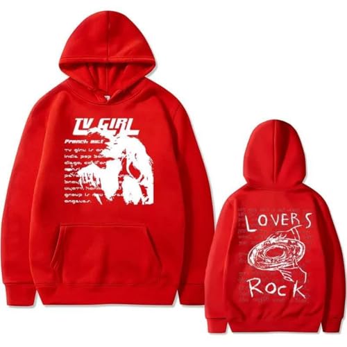 BUIWOT Hoodies TV Girl Lovers Rock Song Printed Hoodies Unisex Drawstring Pullover Tops Men Women Fashion Vintage Oversized Sweatshirts XS-3XL-Red||l BUIWOT Hoodies TV Girl Lovers Rock Song Printed Hoodies Unisex Drawstring Pullover Tops Men Women Fashion Vintage Oversized Sweatshirts XS-3XL-Red||l