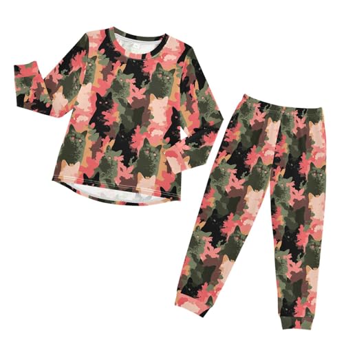 Long Sleeve Pajama Set,Comfy Nightwear Soft Lounge Wear,Family Matching PJs Underwear Set 3-8T