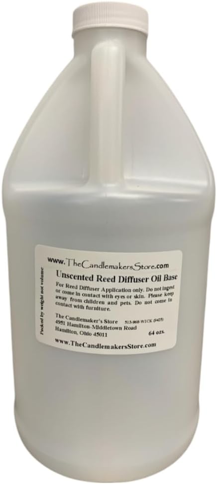 Reed Diffuser Base UnScented (64 oz Bottle) transforms Fragrance and Essential Oils into Reed Diffuser Oils.