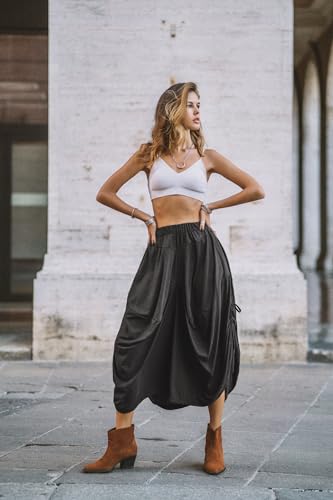 Women's Boho Cotton Harem Pants Comfy Wide Leg Pants Amisha2