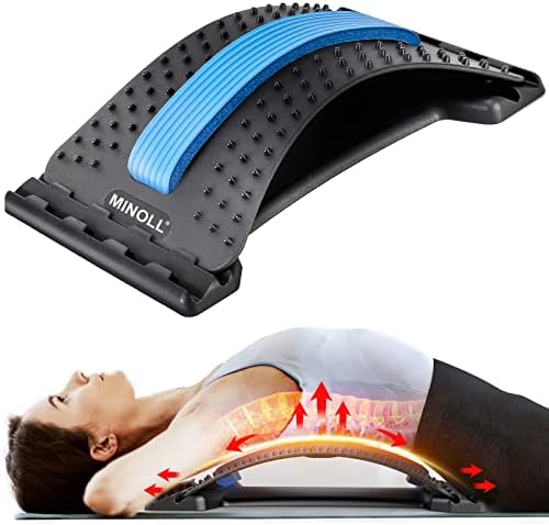 Back Stretcher for Lower Back Pain Relief, 3 Level Adjustable Lumbar Back Cracker Board, Back Cracking Device, Back Massager for Scoliosis, Spine Decompression, Upper & Lower Back Support Spine Board