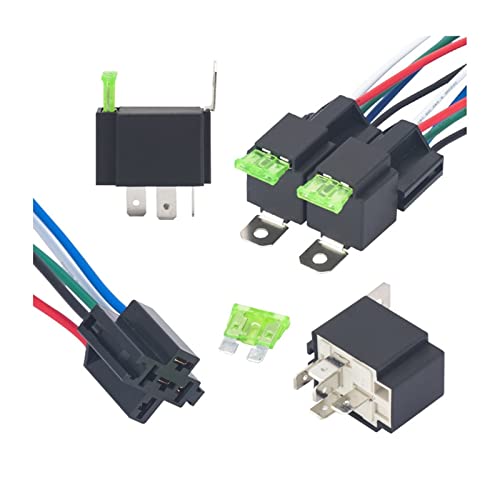 Relais de voiture 12V 30A avec socle câblé idéal pour installer des phares LED