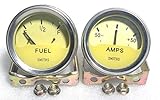  Smiths Replica carburante + Amp Gauge giallo faccia con lunetta cromata