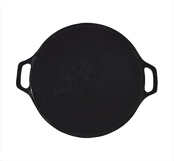 Preet Cookware Pre-Seasoned Cast Iron Dosa Tawa, Perfect for Cooking on Gas, Induction and Electric Cooktops (12 Inch)_Pack of 2