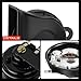A-Premium Snail Horn High Tone Universal Electric Horns - 12V 110dB - Compatible with most Universal Car, Trucks, Scooter, Motorcycles & Special Vehicles, 80 mm