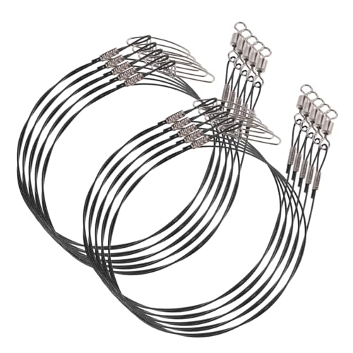 Abaodam 10pcs Fishing Leaders High Carbon Steel Wire miniatura 1