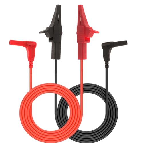 Image of DIANN Heavy Duty Alligator Clips Test Leads Large Alligator Test Lead with Insulated Clamps for Electrical Testing, Automotive Circuits,Banana Plug Meter Leads 3.3ft / 1m