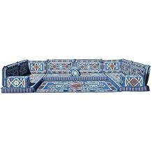 arabicsofa U Shaped Arabic Floor Seating Handmade Majlis Set Bohemian Style Sofa