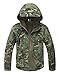 Produktbild YFNT Taktisch Softshell Fleecejacke Camouflage Militär Hoodie Outdoor Wandern Camping Warm Innenfutter Winddicht Wasserdicht Mantel, Grüner Cp, M