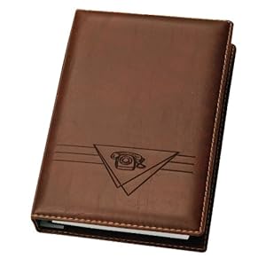 Veloflex 4150760 telefoonringboek exquisiet adresboek, 4-ring-mechaniek, 145 x 225 mm, met register, bruin