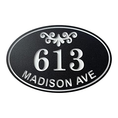 Carvature House Numbers and Street Name, House Number Plaque, Address Plaque House, Address Number House, Address Sign, House Number Sign, Address Plaque, Housewarming Gift, Wedding Gift, 11.5" x 7.5" Cover