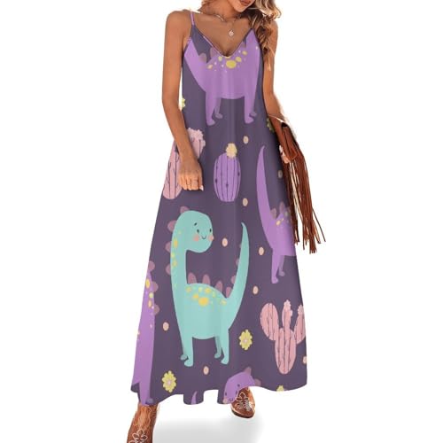 Robe maxi pour voyages imprimée sans manches vêtement de plage été