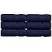 Luxury Hotel & Spa Collection, Quick Dry 100% Turkish Cotton 700 GSM, Eco Friendly Towel, for Bathroom, Gymand Kitchen Dobby Border Soft Hand Towel Set 16 X 30, Navy Blue, Hand Towels - Set of 6