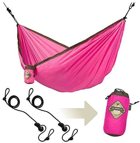 LA SIESTA Colibri Fuchsia - Single Travel Hammock with Suspension