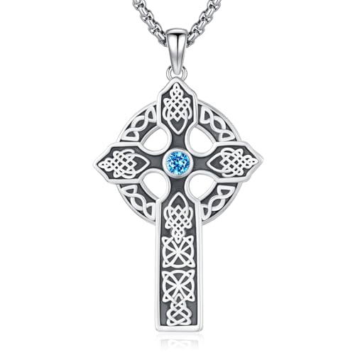 Pendentif arbre de vie et claddagh en argent cadeau idéal croix celtique homme femme