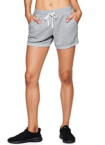 RBX Active Women's French Terry Workout Athletic Lounge Shorts Grey M
