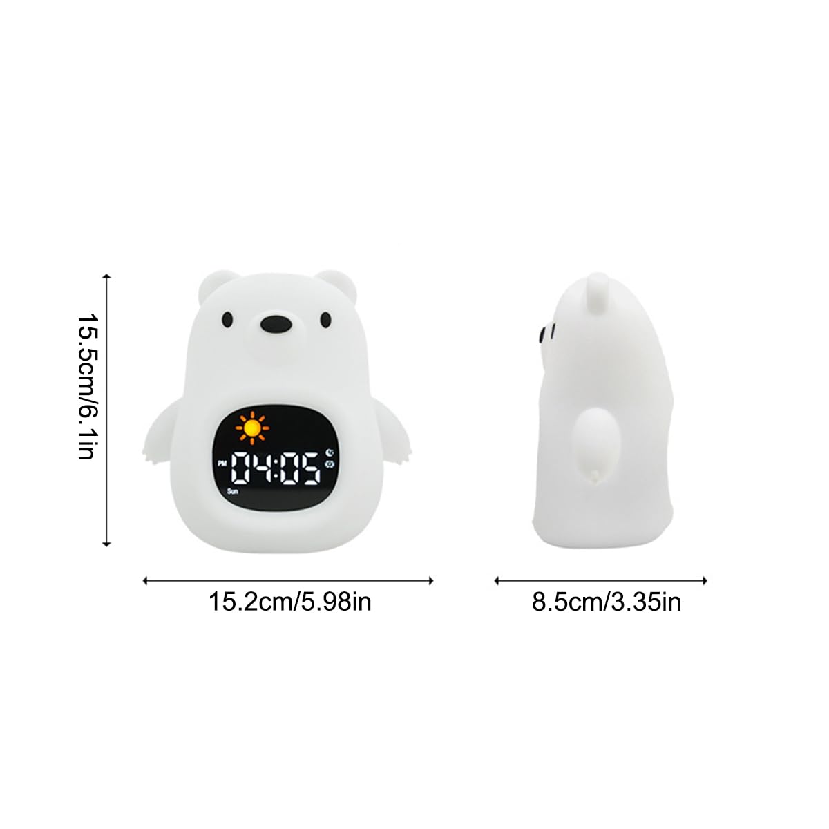 Sleep Clock Wiederaufladbarer Kinderwecker mit berührbarem Nachtlicht, 6 beruhigende weiße Rauschtöne, 1800 mAh Akku, perfekt für Jungen und Mädchen im Alter von 3–8 Jahren, ideal für Schlafzimmer und