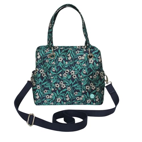 Sac à bandoulière en jacquard à 3 compartiments et fermeture éclair