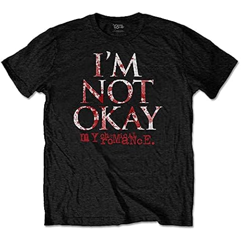 My Chemical Romance T Shirt Im Not Okay Band Logo Official Mens Black L Cover
