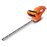 GARCARE Corded Electric Hedge Trimmer 500W Tree Cutter with 51cm Length & 16mm Cutting Width Blade and Blade Cover Included