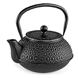 ✔️ Capacité : 800 ml. Théière en fonte (extérieur couleur laiton intégré), design traditionnel japonais Tetsubin, capacité 800 ml