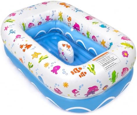 Mommy's Helper Inflatable Baby Bathtub, Portable Bathtub, Ages 6-24 Months