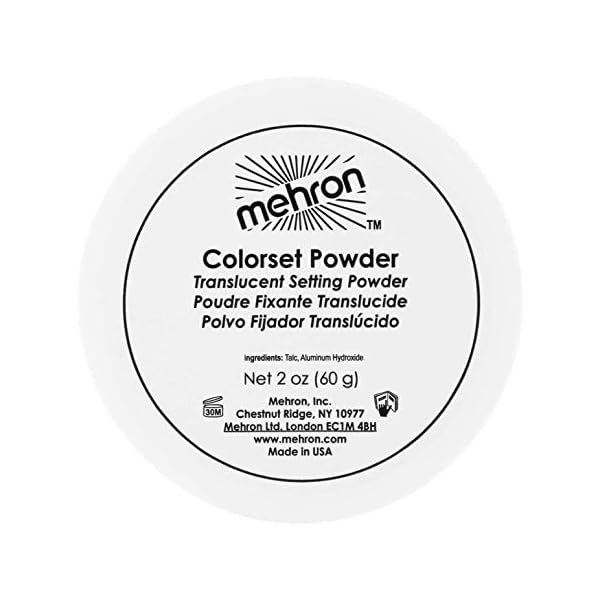 Mehron-Makeup-Colorset-Powder-for-Special-Effect-Halloween-Movies-2-oz Mehron Makeup Colorset Powder | Translucent Powder Setting Powder | Face Powder For Special Effects, Halloween, & Film 2 oz (60 g)