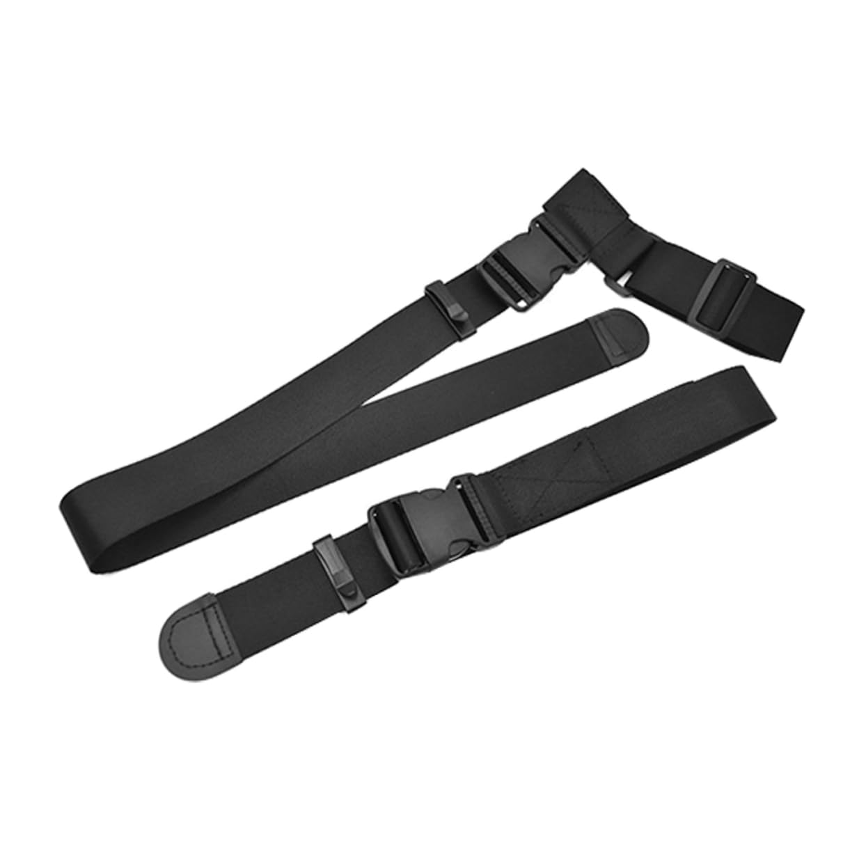 Healeved 3 Set cinghia per bagagli bagaglio accessori da viaggio cinghie valigie cinture bagagli regolabili cinghie di fissaggio resistenti cinghie con clip nylon Black