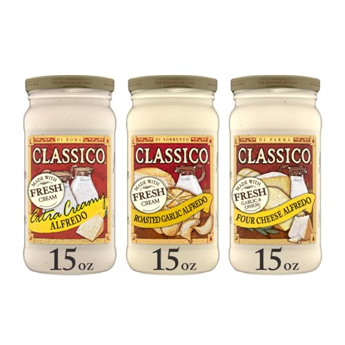 Classico Italian Cream Sauces Showcase, Extra Creamy, Roasted Garlic, Four