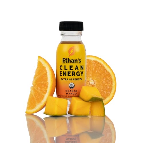 Image of Ethan's Organic Clean Energy Shots Variety Pack, 8 Pack of 2oz | 150-200mg Caffeine | 4 Organic Flavors | Green Tea, Guayusa, Lion's Mane & Cordyceps | Sugar-Free, Vegan, Gluten-Free, USDA Organic