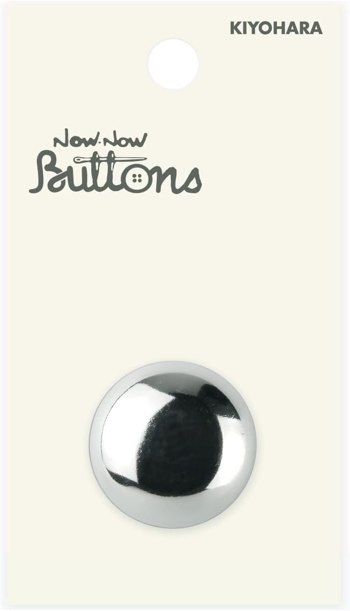 Kiyohara NWN3069 Knau Buttons, Metal-Like Buttons, Tenmaru, with Feet, Pack of 1, Diameter 1.0 inches (25 mm)