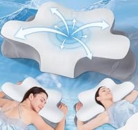 Hydomi Orthopedic Memory Foam Pillow for Neck and Shoulder Pain Ergonomic Cervical Pillow with Armrest, Adjustable Height, Cooling Cover Ideal for Side, Back & Stomach Sleepers 100-Night Trial