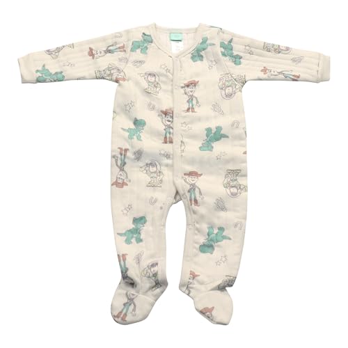 Image of Magic Threadz Disney Clothes Baby Boys Quilted Footed Coveralls – Toy Story, Cars, Winnie the Pooh & Spiderman Infant (0/9M)