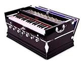Handmade Harmonium, 3 1/4 Octave (Saptak) 7 Stop, Standing, Coupler, Multi Bellow Tuned A440 Padded Bag Included Dark Mahogany Color Model PDI-DB.